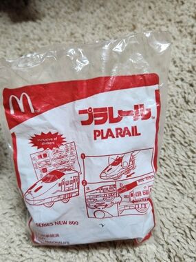 McDonald's Plarail Collectible Train Toy in Red and White Packaging